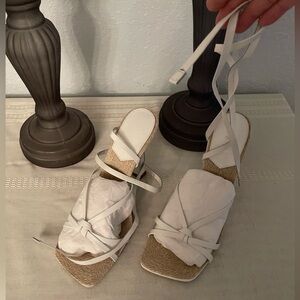 Schutz Connie White Strappy Heel